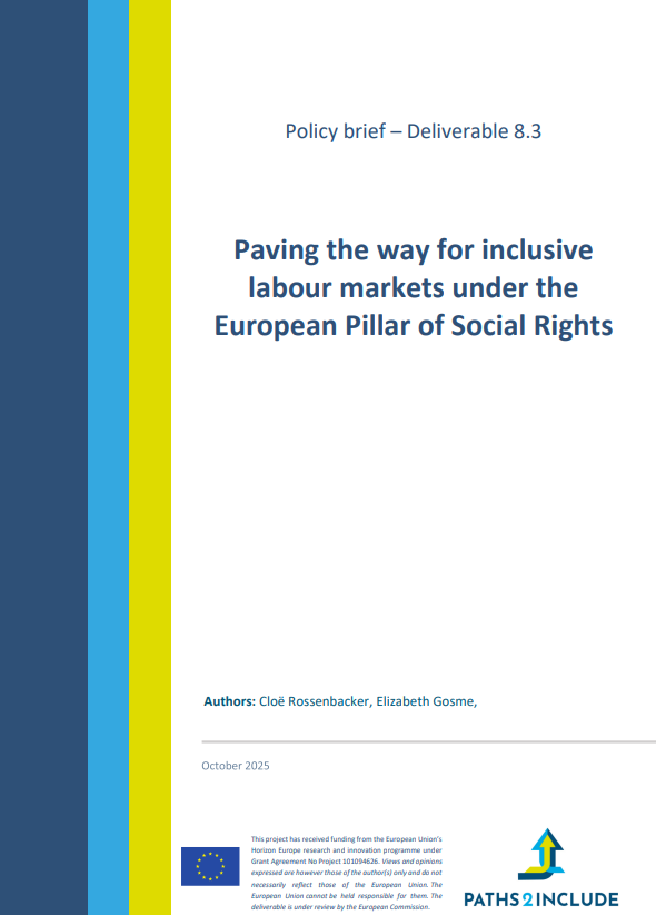 Picture4 Paving the way for inclusive labour markets under the European Pillar of Social Rights cover